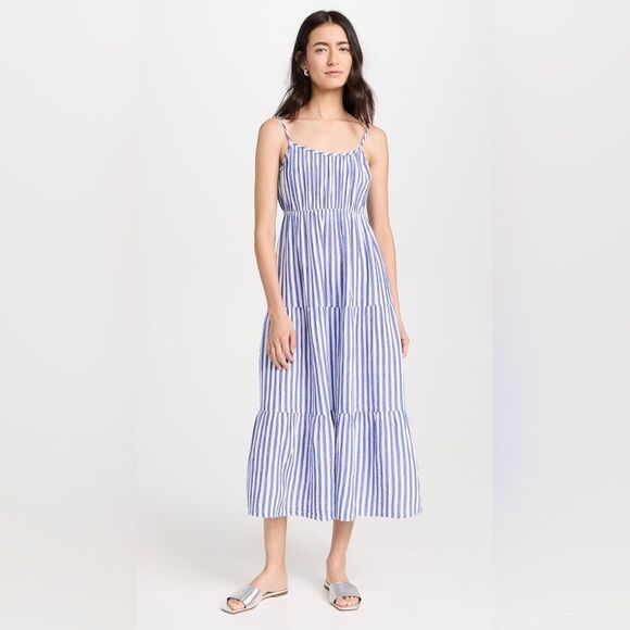 NEW RAILS Blakely Dress Stripe Pattern
Scoop Neck Blue White Size L - Picture 14 of 14